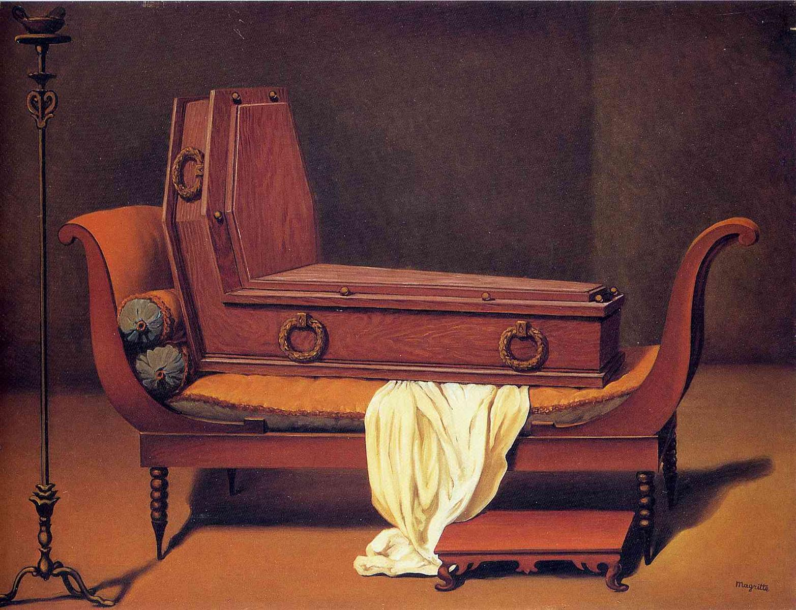 Perspective: Madame Récamier de David, 1951, huile sur toile