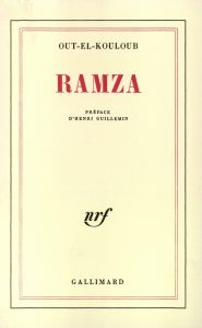 Couverture de «Ramza», roman de Out-El-Kouloub, dans la collection NRF de Gallimard.