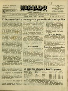Heraldo de Cinematografista, 7 février 1934