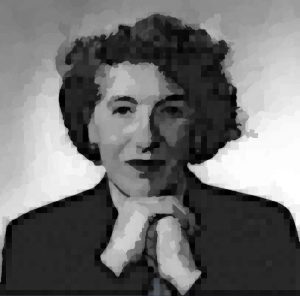 Portrait numérique d'Enid Blyton (licence CC-0) d'après photo non documentée (licence inconnue).