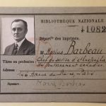 Carte de bibliothĂšque de Barbeau, Ă Paris