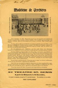 Communication sur la sortie du film 'Madeleine de Verchères'.
