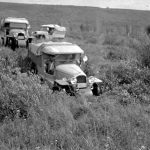 Bedaux expedition; Bedaux tractors in the Peace River block - 1934