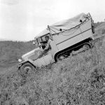 Bedaux expedition; Bedaux tractor on Cameron Hill - 1934