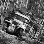 Bedaux expedition; tractors side waggon trait Peace River block sidehill - 1934